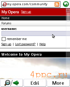   Fingertouch  Opera Mobile.