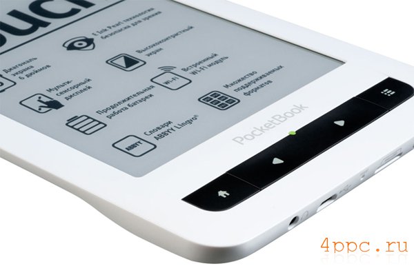 Ридер PocketBook Touch: 6-дюймовый сенсорный дисплей E-Ink Pearl и быстрое «железо»